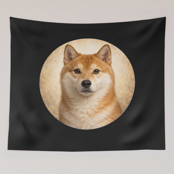Item preview, Shiba Inu Quiet Confidence – Realistic Dog Circle Art designed and sold by TheJoyfulPen.
