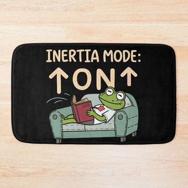 Item preview, Inertia Mode On – Funny Physics Frog Design designed and sold by the science zoo.
