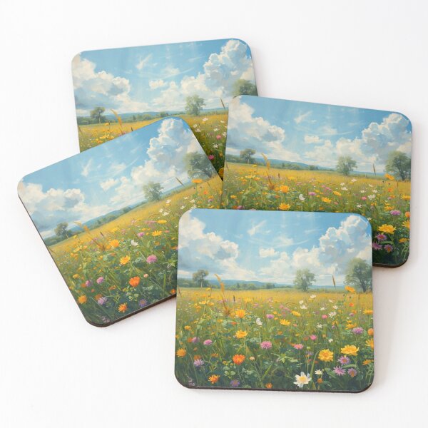 Item preview, Vibrant Wildflower Meadow - Sunlit Impressionist Landscape designed and sold by Specialdesign10.