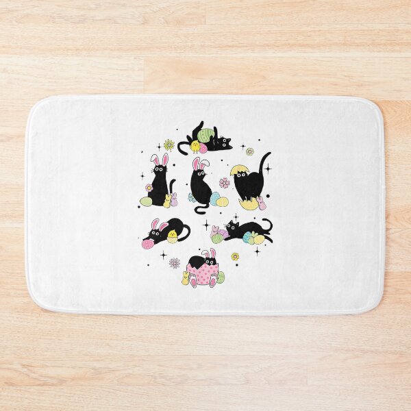 Item preview, Black Cat with Bunny Eggs Happy Easter Day Matching designed and sold by Goleon12.