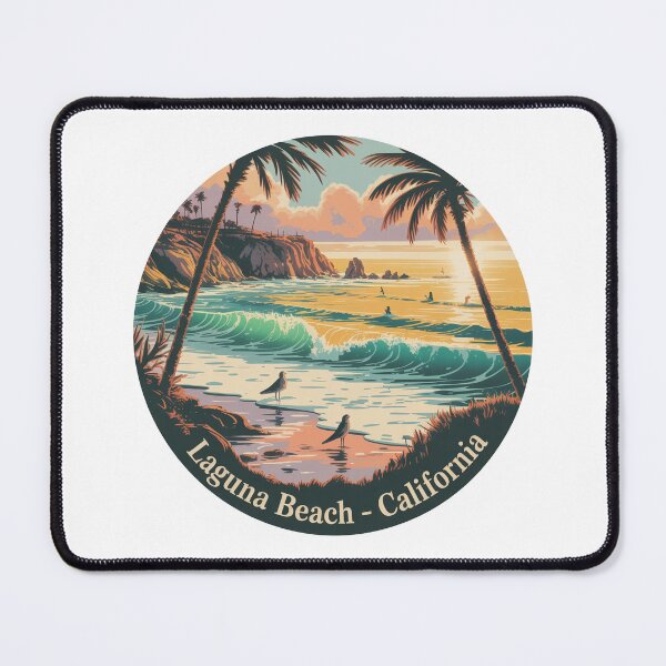 Item preview, Laguna Beach California: Vibrant Coastal Sunset Illustration designed and sold by CircinusStore.