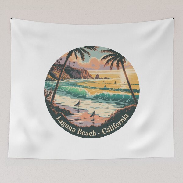Item preview, Laguna Beach California: Vibrant Coastal Sunset Illustration designed and sold by CircinusStore.