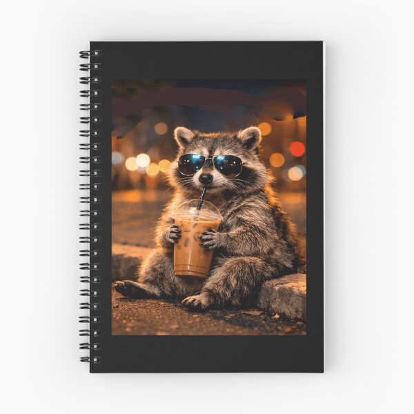 Item preview,  Funny Raccoon Meme Drinking Iced Coffee designed and sold by erozzz.