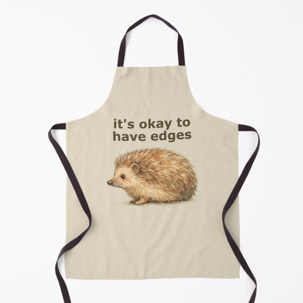 Item preview, It’s Okay to Have Edges Hedgehog Sketch Illustration designed and sold by ChirpInc.