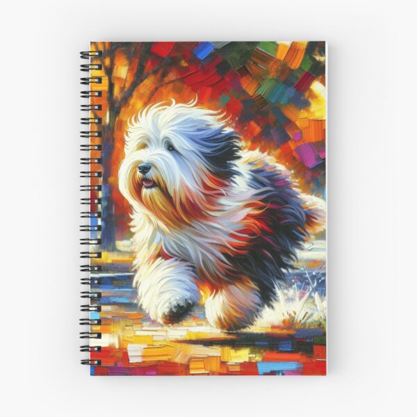 Item preview, Old English Sheepdog Portrait Acrylic Art Print Pet Portrait Gift for Grizzly Bobtail Lovers designed and sold by Puppy Puzzles Plus.