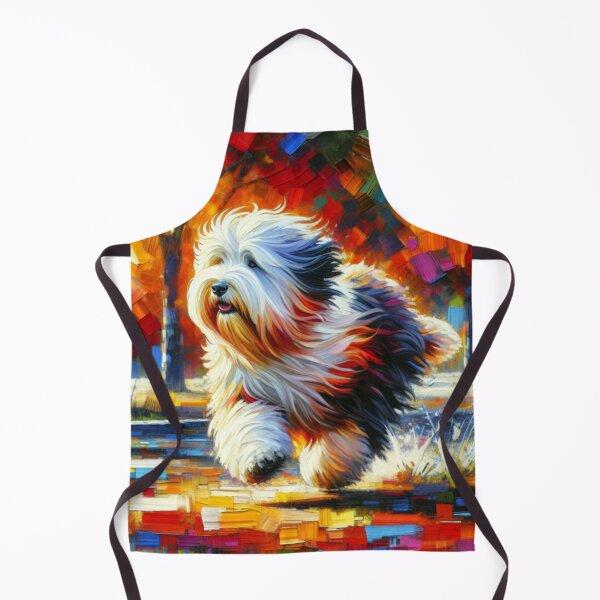 Item preview, Old English Sheepdog Portrait Acrylic Art Print Pet Portrait Gift for Grizzly Bobtail Lovers designed and sold by Puppy Puzzles Plus.