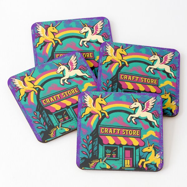 Item preview, Craft store fantasy unicorns rainbow sewing quilting knitting crochet designed and sold by BigMRanch.