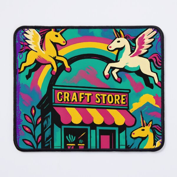 Item preview, Craft store fantasy unicorns rainbow sewing quilting knitting crochet designed and sold by BigMRanch.