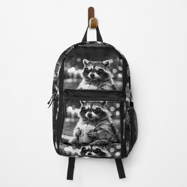 Item preview, Raccoon Meme Drinking Iced Coffee designed and sold by erozzz.