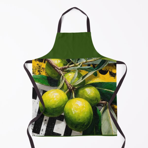 Item preview, Rustic Olive Branch with Green Olives in Vibrant Yellow and Earthy Textured Background designed and sold by OlfactoART Studio.