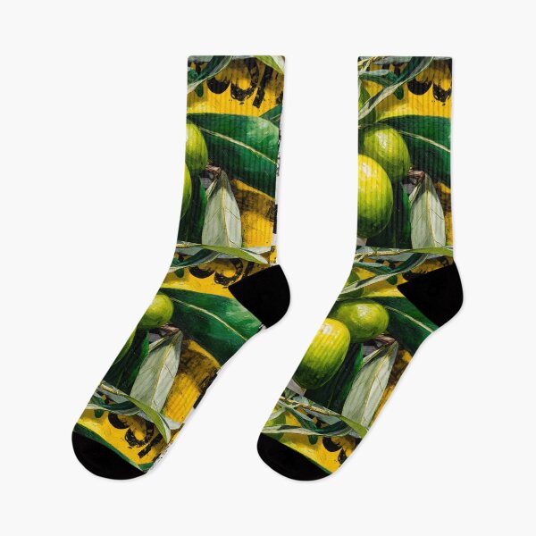 Item preview, Rustic Olive Branch with Green Olives in Vibrant Yellow and Earthy Textured Background designed and sold by OlfactoART Studio.