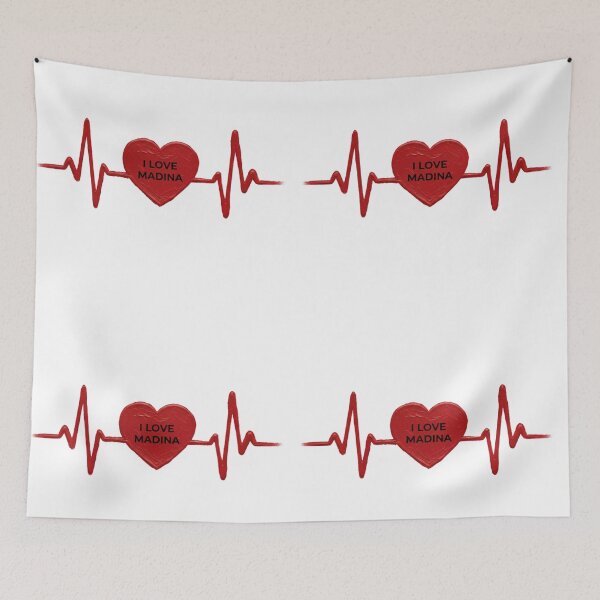 Item preview, Madina in My Heart - Islamic Heartbeat Pulse Art designed and sold by D-Islamic.