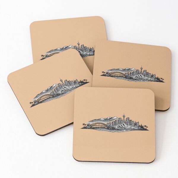 Item preview, Sydney Fingerprint Skyline | Modern City Print | Minimalist Urban Art | City Identity Wall Art | City Prints Series designed and sold by Dream Circuit .