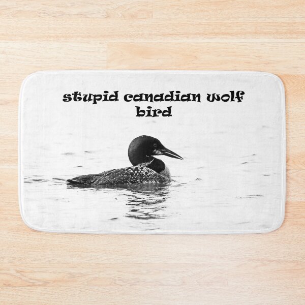 Item preview, Stupid Canadian Wolf Bird Black And White designed and sold by Deb Oppermann.