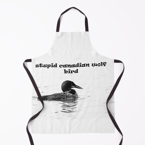 Item preview, Stupid Canadian Wolf Bird Black And White designed and sold by Deb Oppermann.