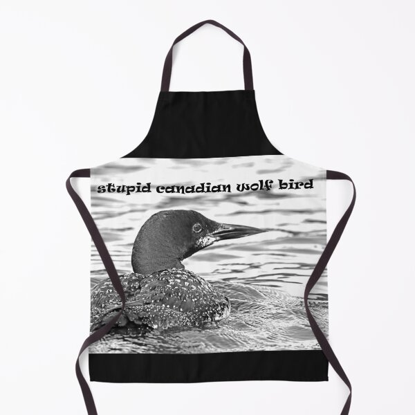 Item preview, Stupid Canadian Wolf Bird II Black And White designed and sold by Deb Oppermann.