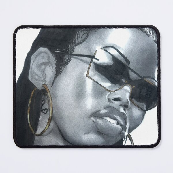 Item preview, Modern Black Woman Portrait with Gold Jewelry – Stylish Wall Art Illustration designed and sold by Midnite Masterworks .