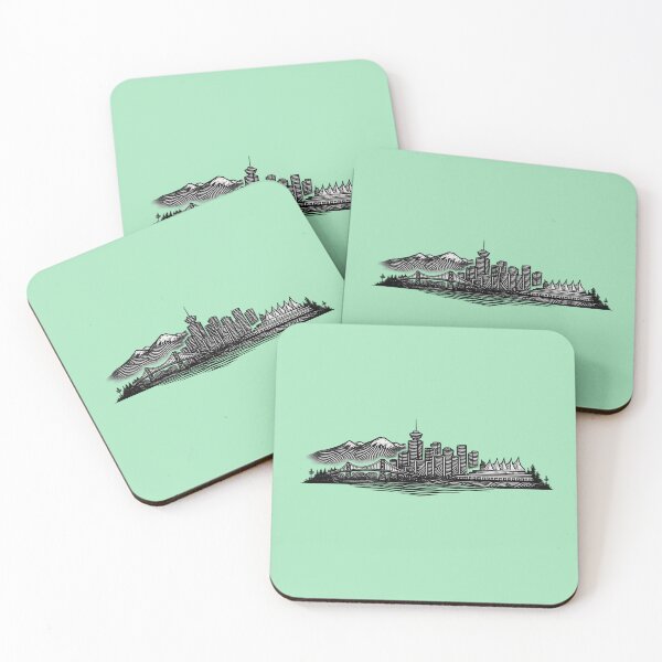 Item preview, Vancouver Fingerprint Skyline | Modern City Print | Minimalist Urban Art | City Identity Wall Art | City Prints Series designed and sold by Dream Circuit .