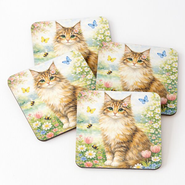 Artikelvorschau, Spring Garden Maine Coon entworfen und verkauft von rmoneeshop.