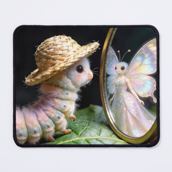 Item preview, Caterpillar Staring at a Butterfly in a Mirror designed and sold by Maria Dryfhout.