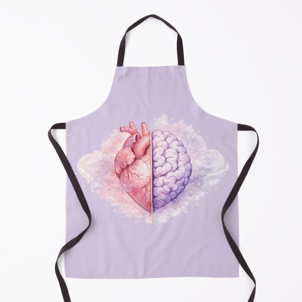 Item preview, Heart and Brain Split – Emotional vs Logical Watercolor Design designed and sold by Nusha Creations.