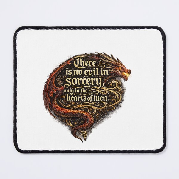 Item preview, There Is No Evil in Sorcery Dragon Quote Sticker – Dark Fantasy Merlin Inspired Art designed and sold by clearsunnyday.
