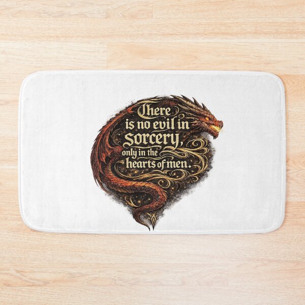 Item preview, There Is No Evil in Sorcery Dragon Quote Sticker – Dark Fantasy Merlin Inspired Art designed and sold by clearsunnyday.