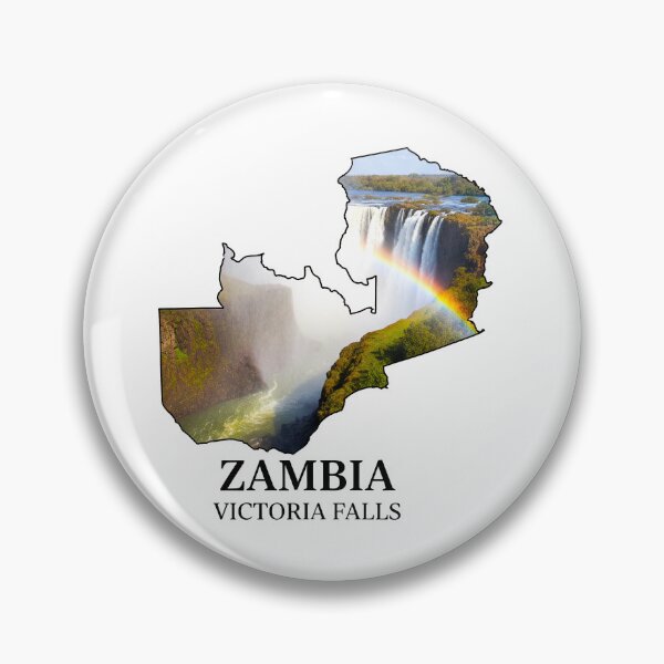 Item preview, Zambia Map Victoria Falls and Natural Wonder Art designed and sold by AbulailArt.