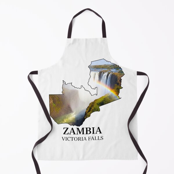 Item preview, Zambia Map Victoria Falls and Natural Wonder Art designed and sold by AbulailArt.
