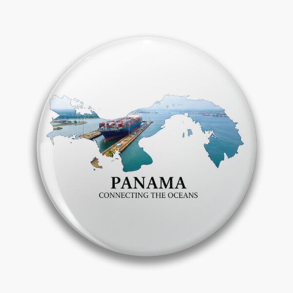 Item preview, Panama Map Connecting the Oceans and Canal Engineering Art designed and sold by AbulailArt.