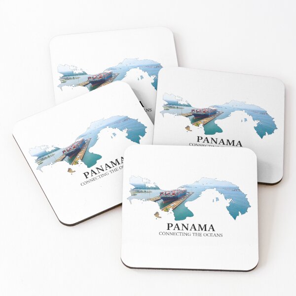 Item preview, Panama Map Connecting the Oceans and Canal Engineering Art designed and sold by AbulailArt.