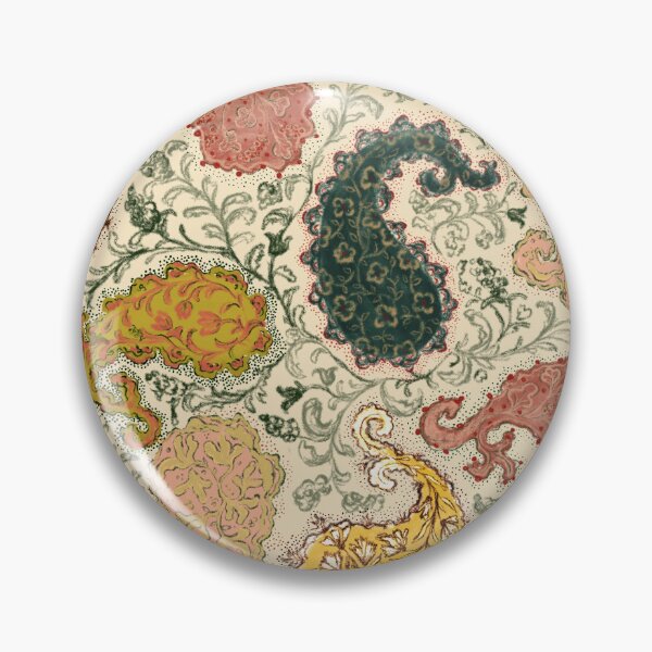 Item preview, Vintage Green Pink Paisley Grandmillennial Pattern designed and sold by artievarudzite.