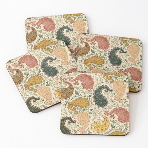 Item preview, Vintage Green Pink Paisley Grandmillennial Pattern designed and sold by artievarudzite.