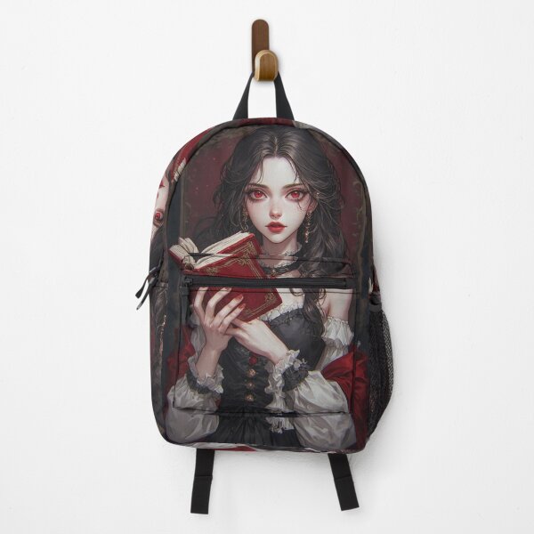 Item preview, Gothic vampire girl with a red book designed and sold by ArtsJulian.