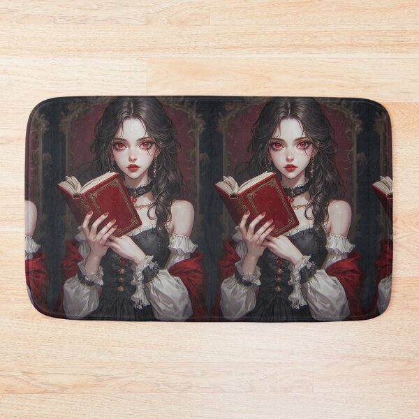 Item preview, Gothic vampire girl with a red book designed and sold by ArtsJulian.