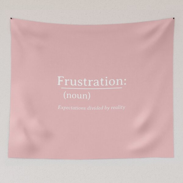 Item preview, Frustration (noun): Expectations Divided by Reality – Funny Dictionary Definition Math T-Shirt designed and sold by Gerontar.