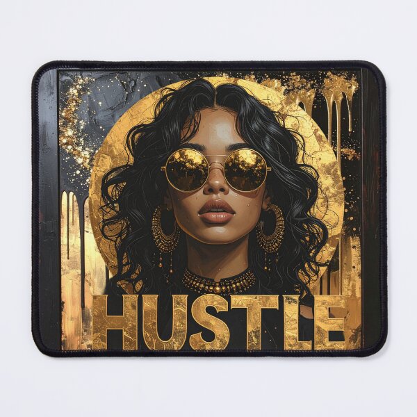 Item preview, Gold and Black Hustle Motivational Design  designed and sold by Teale-Studio.