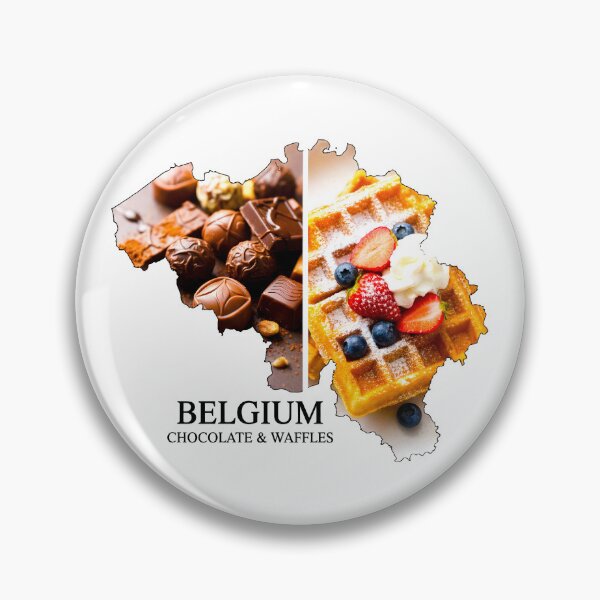 Item preview, Belgium Map Chocolate and Waffles Dessert Heritage Art designed and sold by AbulailArt.