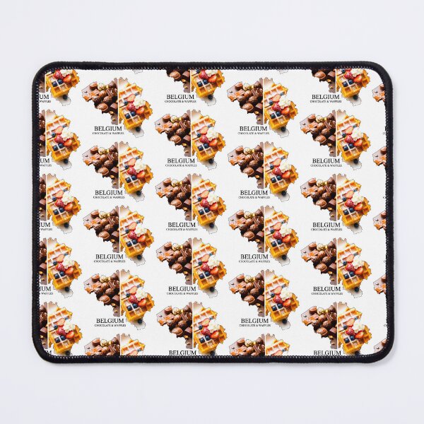 Item preview, Belgium Map Chocolate and Waffles Dessert Heritage Art designed and sold by AbulailArt.
