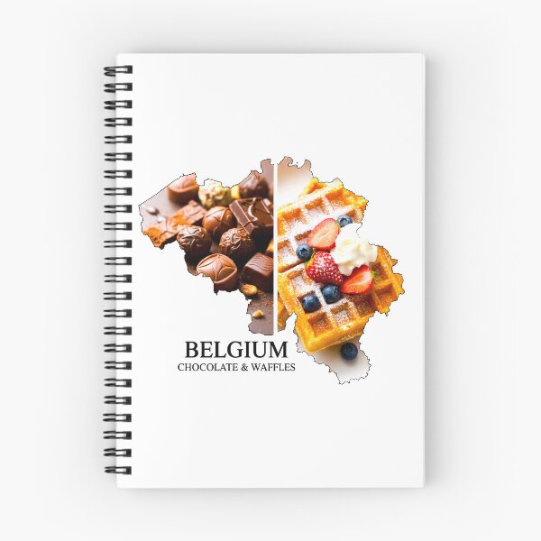 Item preview, Belgium Map Chocolate and Waffles Dessert Heritage Art designed and sold by AbulailArt.