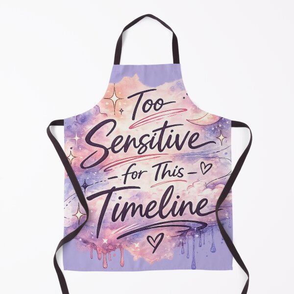 Item preview, Too Sensitive for This Timeline – Soft Aesthetic Watercolor Quote designed and sold by Nusha Creations.