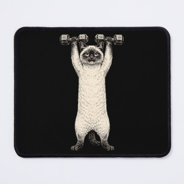 Item preview, Vintage Siamese Cat Weightlifting Funny Gym Shirt designed and sold by AMICO77.