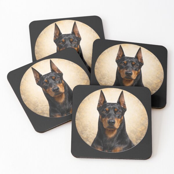 Item preview, Doberman Regal Strength – Realistic Dog Circle Art designed and sold by TheJoyfulPen.