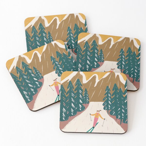 Item preview, Ski You Later Retro Winter Illustration designed and sold by Kunst&Kontrast.