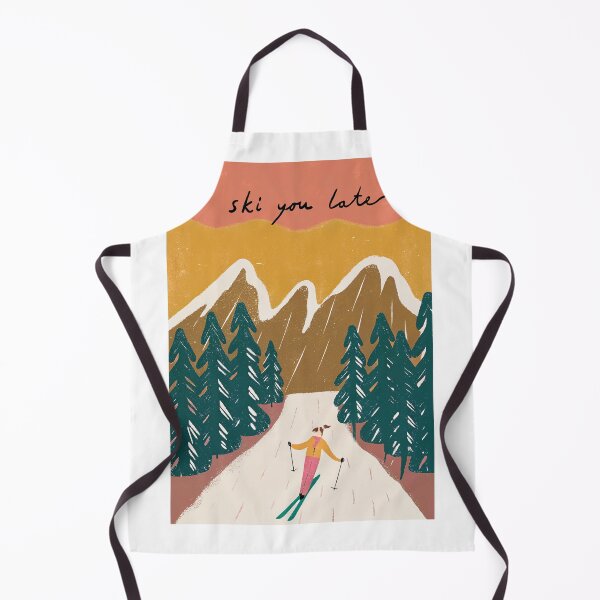 Item preview, Ski You Later Retro Winter Illustration designed and sold by Kunst&Kontrast.