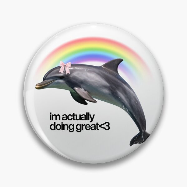 Item preview, Funny Dolphin - Cute Meme Style designed and sold by lydsshop.