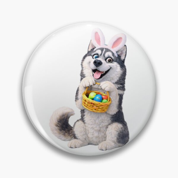 Item preview, Easter Siberian Husky designed and sold by Sillytoe.