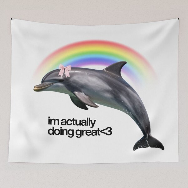 Item preview, Funny Dolphin - Cute Meme Style designed and sold by lydsshop.