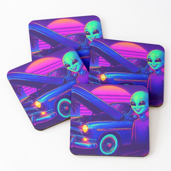 Item preview, Alien Mechanic at Sunset – Synthwave Classic designed and sold by LuxuryApparels.