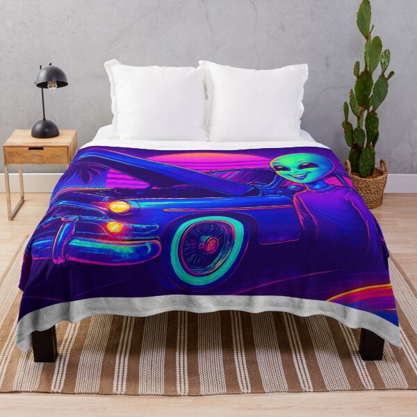 Item preview, Alien Mechanic at Sunset – Synthwave Classic designed and sold by LuxuryApparels.